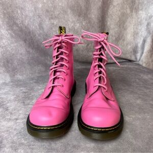 Dr. Martens 1460 Hot Pink Lace-Up Combat Boots Women’s 7 Y2K Punk Grunge